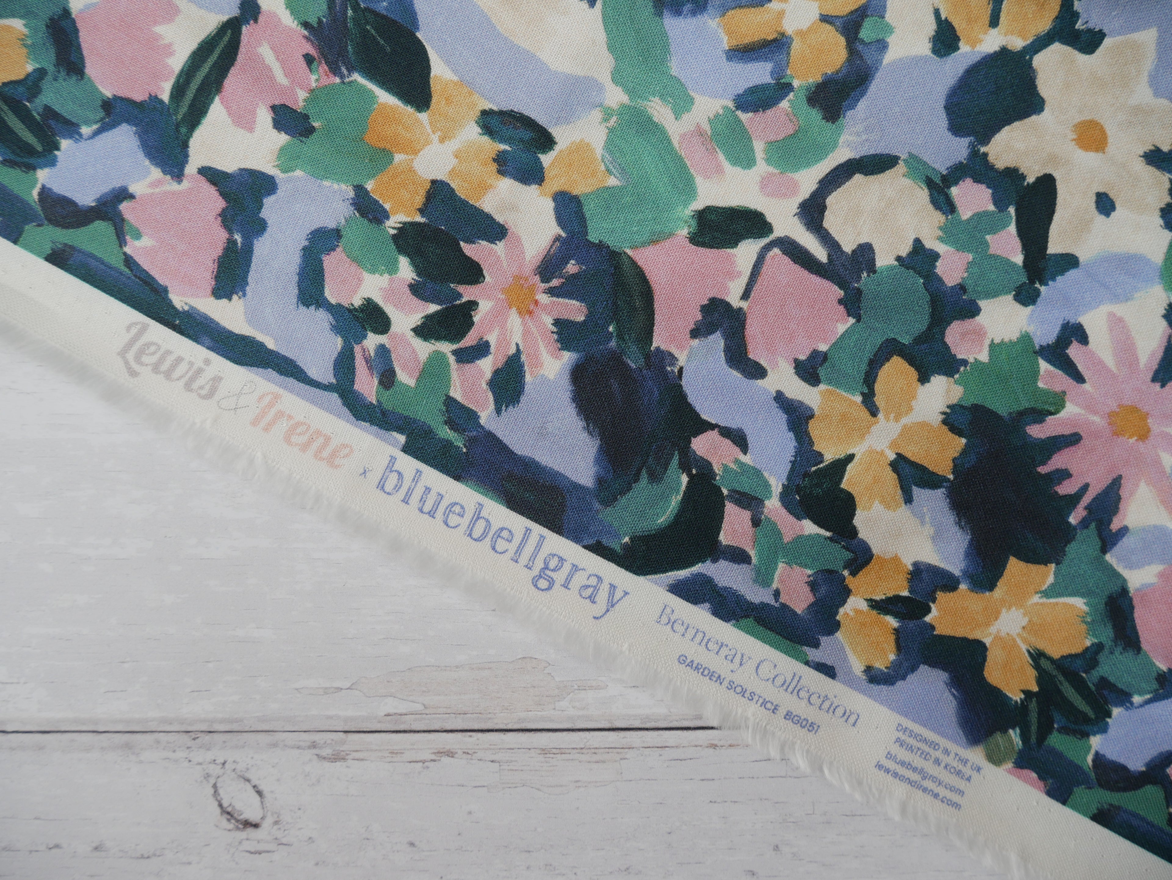 Lewis &amp; Irene Garden Solstice Printed Cotton by Bluebellgray-Cotton Fabric-Flying Bobbins Haberdashery
