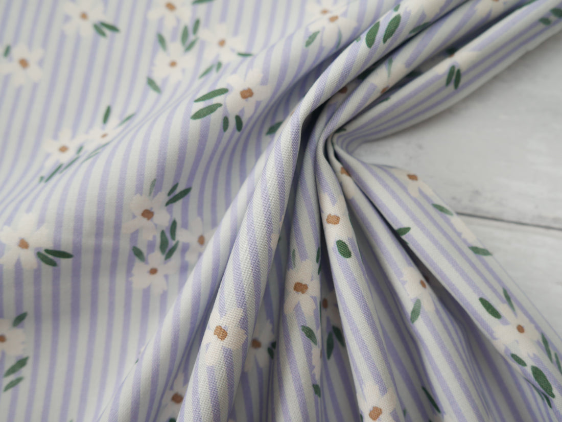 Lewis &amp; Irene Betsy Cornflower Printed Cotton by Bluebellgray-Cotton Fabric-Flying Bobbins Haberdashery