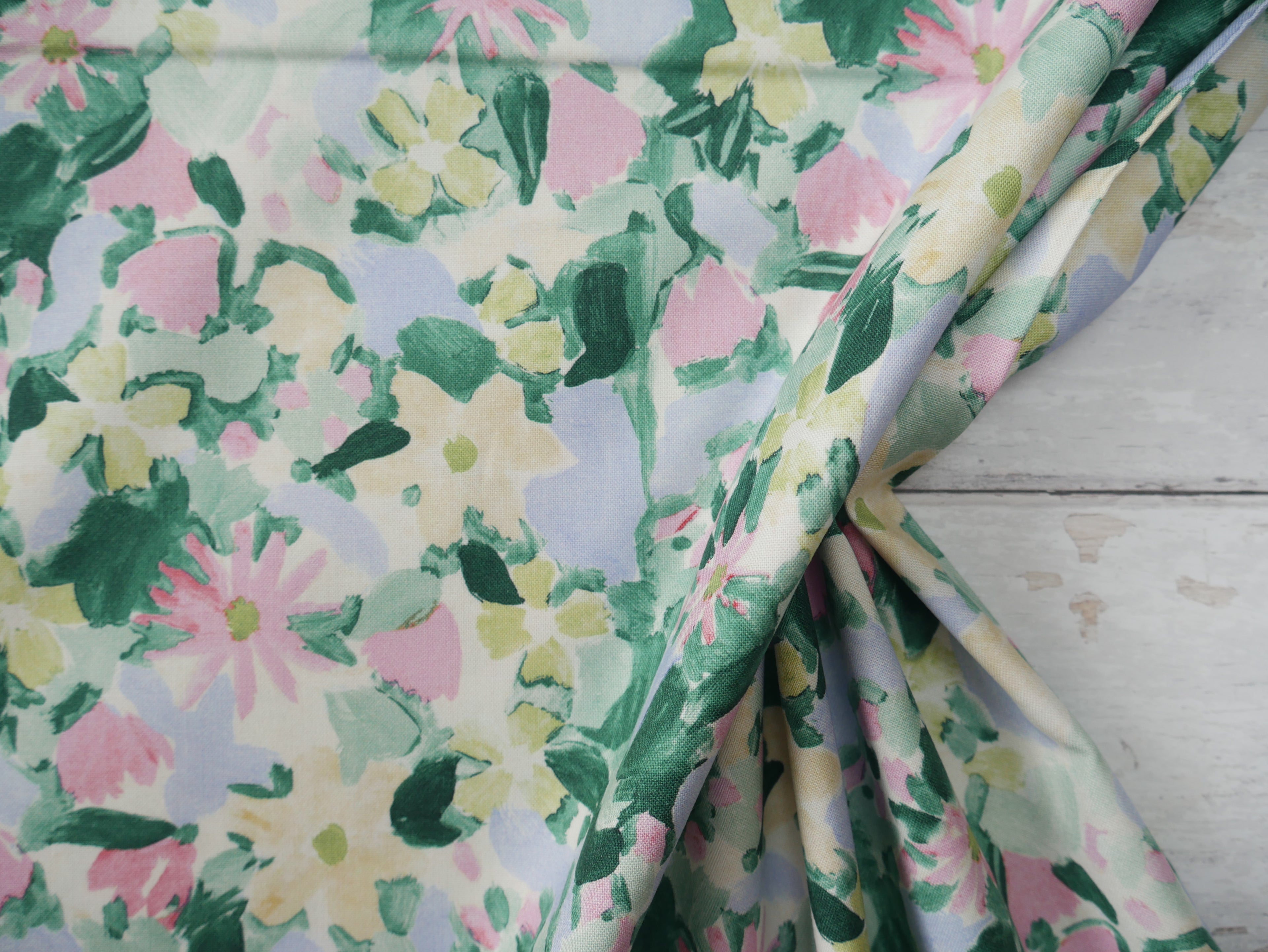 Lewis &amp; Irene Garden Summer Printed Cotton by Bluebellgray-Cotton Fabric-Flying Bobbins Haberdashery