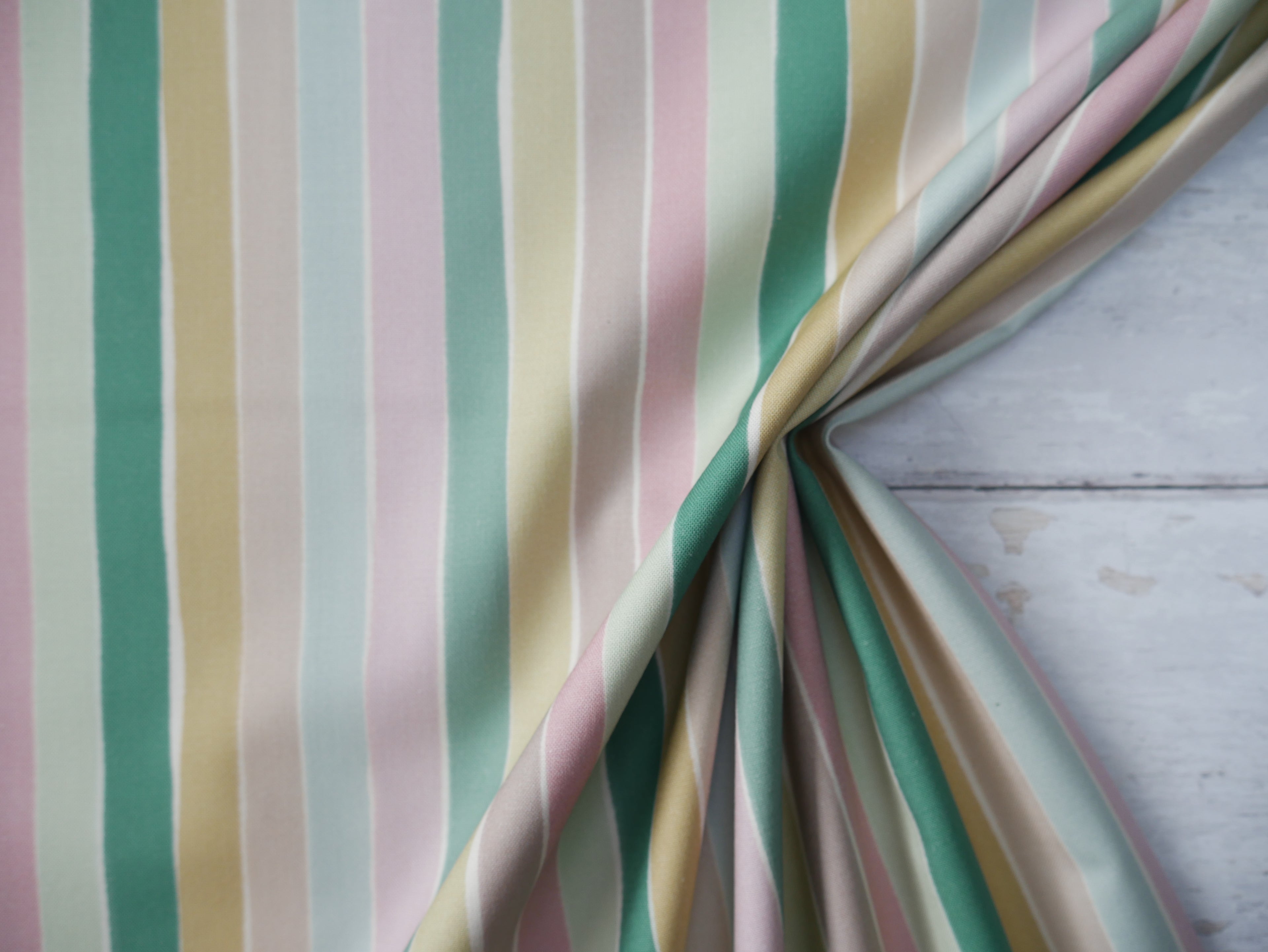 Lewis &amp; Irene Summer Stripes Printed Cotton by Bluebellgray-Cotton Fabric-Flying Bobbins Haberdashery