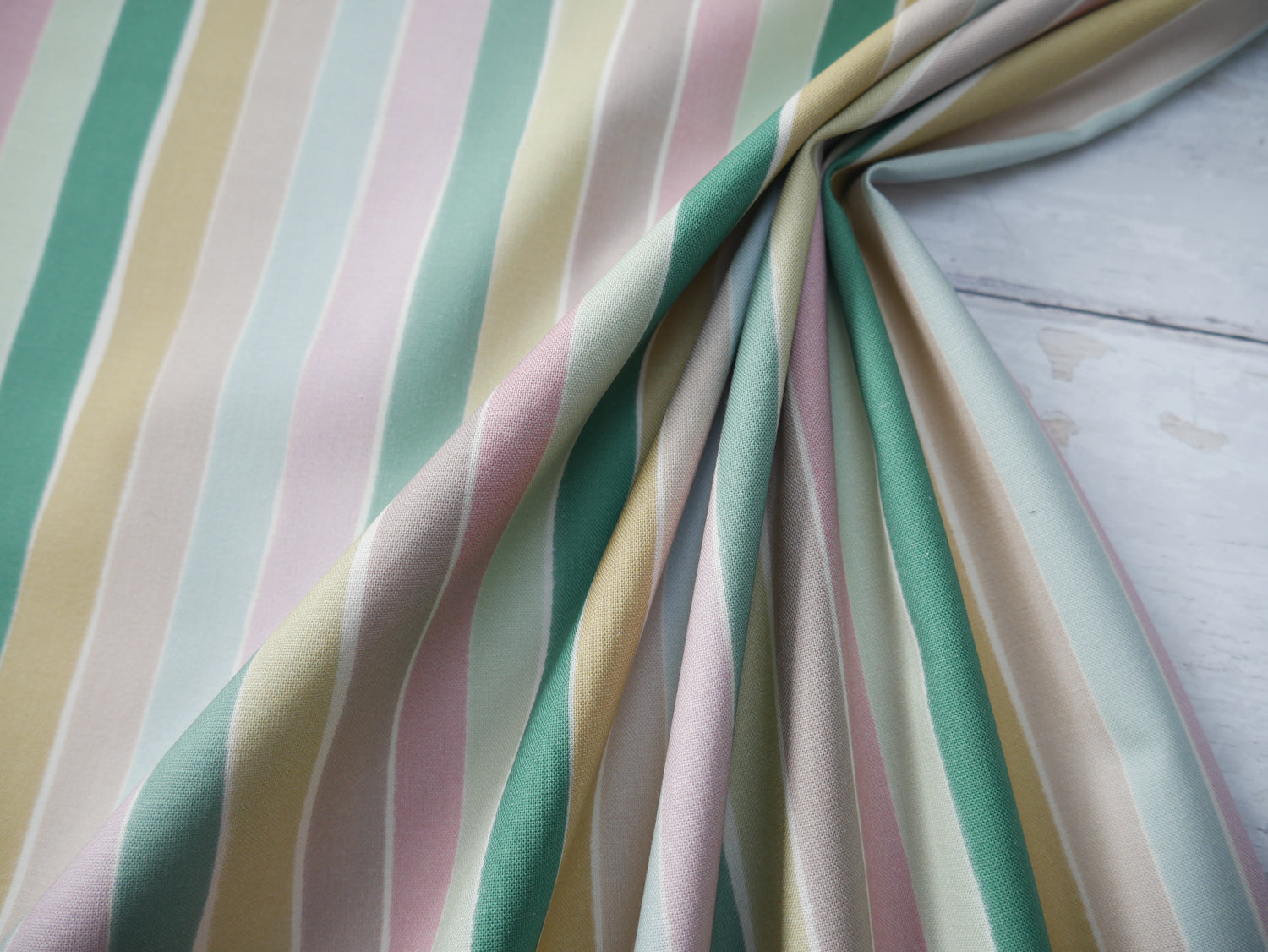 Lewis &amp; Irene Summer Stripes Printed Cotton by Bluebellgray-Cotton Fabric-Flying Bobbins Haberdashery