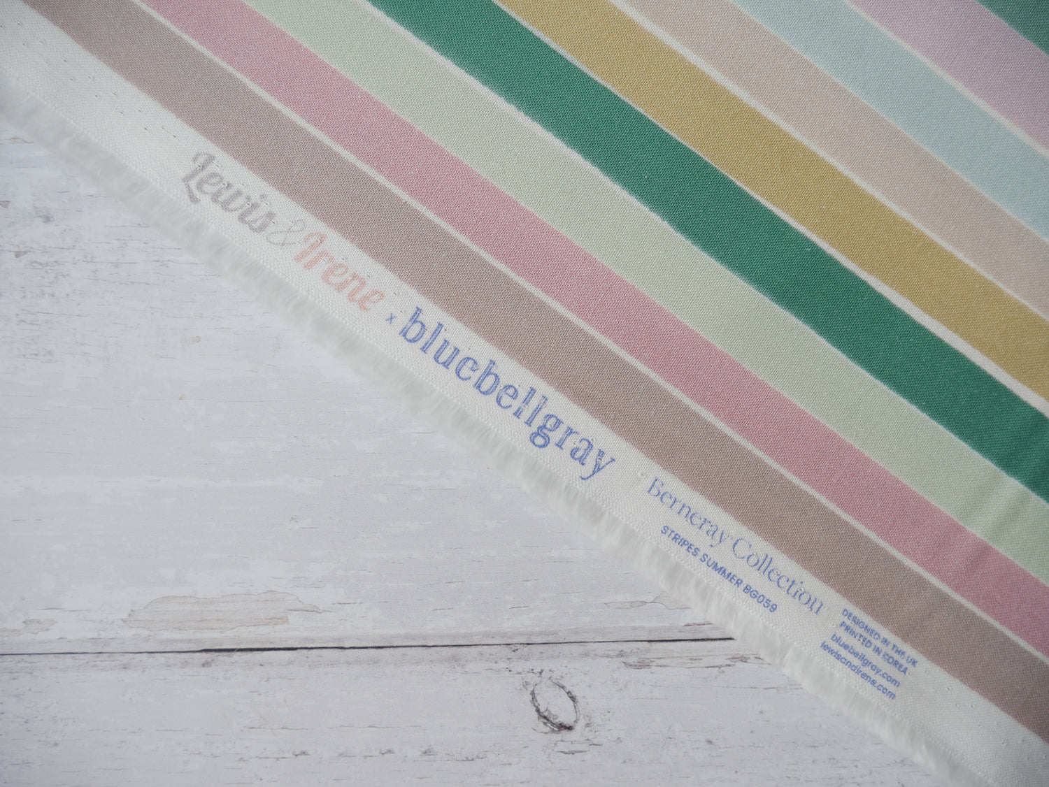 Lewis &amp; Irene Summer Stripes Printed Cotton by Bluebellgray-Cotton Fabric-Flying Bobbins Haberdashery