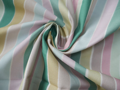 Lewis &amp; Irene Summer Stripes Printed Cotton by Bluebellgray-Cotton Fabric-Flying Bobbins Haberdashery