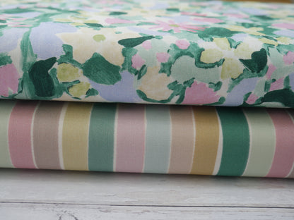 Lewis &amp; Irene Summer Stripes Printed Cotton by Bluebellgray-Cotton Fabric-Flying Bobbins Haberdashery