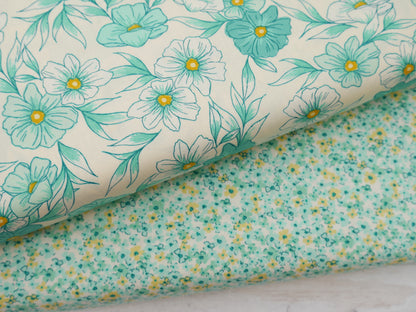 Art Gallery Fabrics Tinted Blooms Lagoon from Bloomcore-Cotton Fabric-Flying Bobbins Haberdashery
