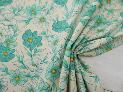Art Gallery Fabrics Tinted Blooms Lagoon from Bloomcore-Cotton Fabric-Flying Bobbins Haberdashery