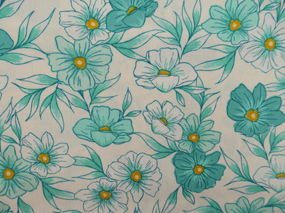 Art Gallery Fabrics Tinted Blooms Lagoon from Bloomcore-Cotton Fabric-Flying Bobbins Haberdashery