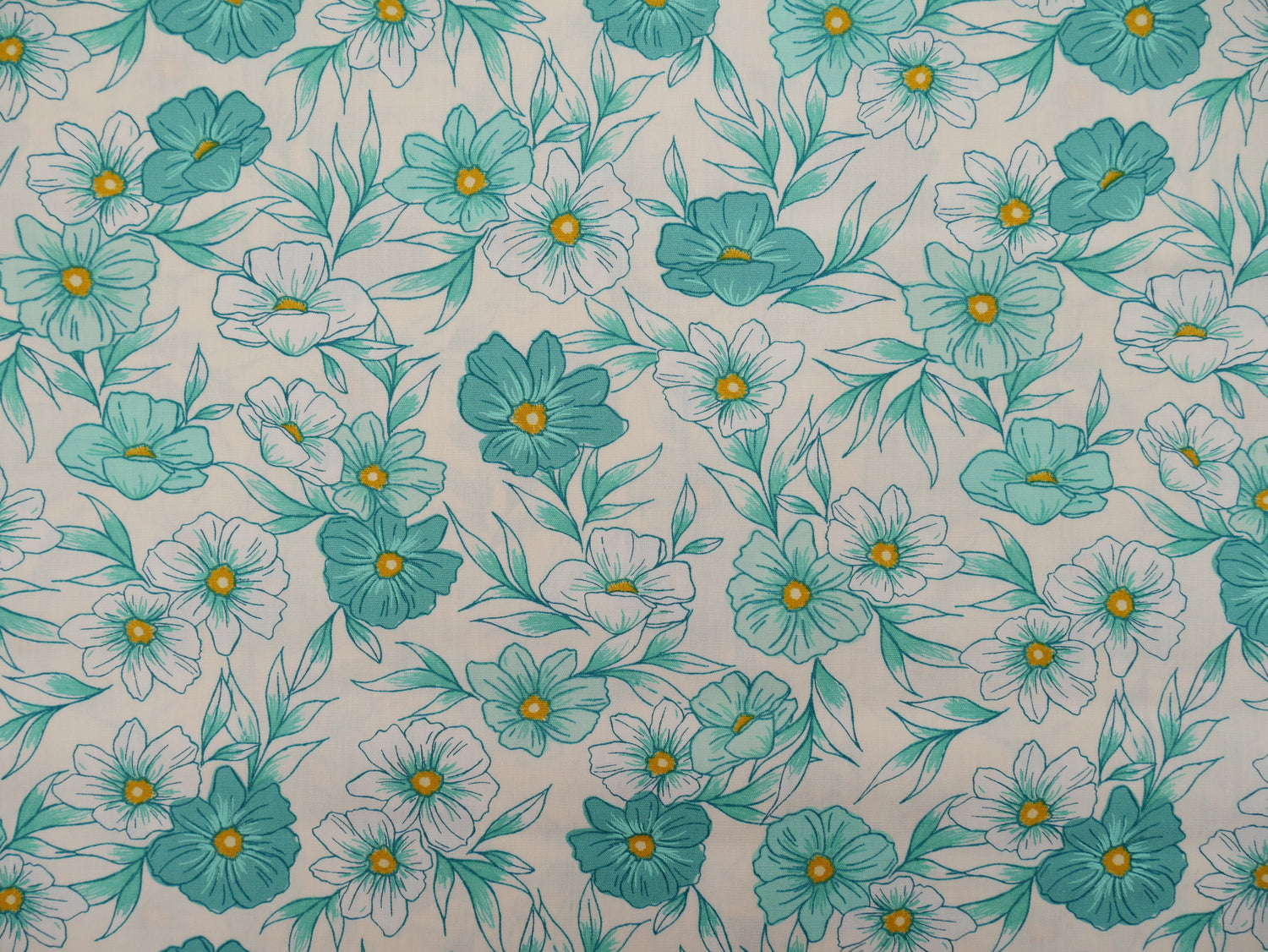 Art Gallery Fabrics Tinted Blooms Lagoon from Bloomcore-Cotton Fabric-Flying Bobbins Haberdashery