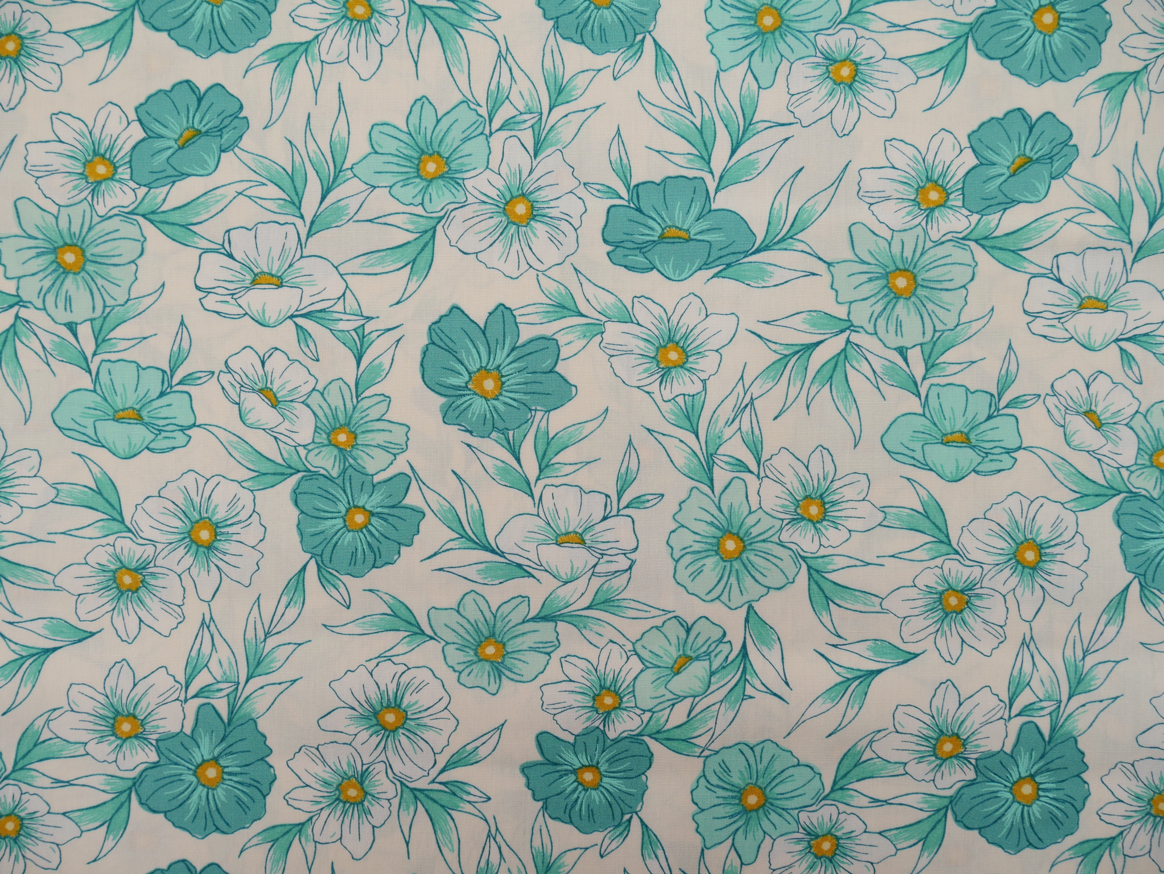 Art Gallery Fabrics Tinted Blooms Lagoon from Bloomcore-Cotton Fabric-Flying Bobbins Haberdashery