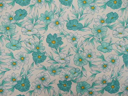 Art Gallery Fabrics Tinted Blooms Lagoon from Bloomcore-Cotton Fabric-Flying Bobbins Haberdashery