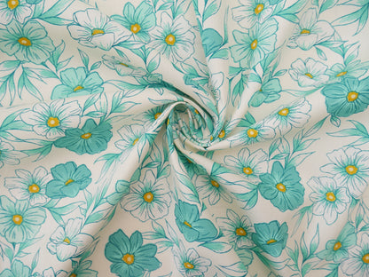 Art Gallery Fabrics Tinted Blooms Lagoon from Bloomcore-Cotton Fabric-Flying Bobbins Haberdashery