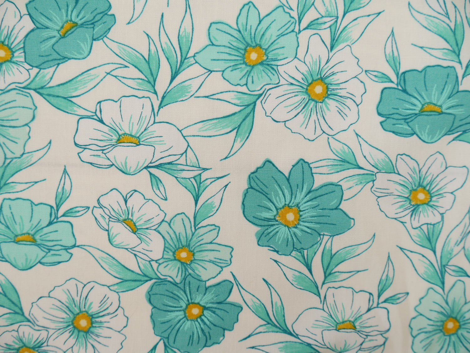 Art Gallery Fabrics Tinted Blooms Lagoon from Bloomcore-Cotton Fabric-Flying Bobbins Haberdashery