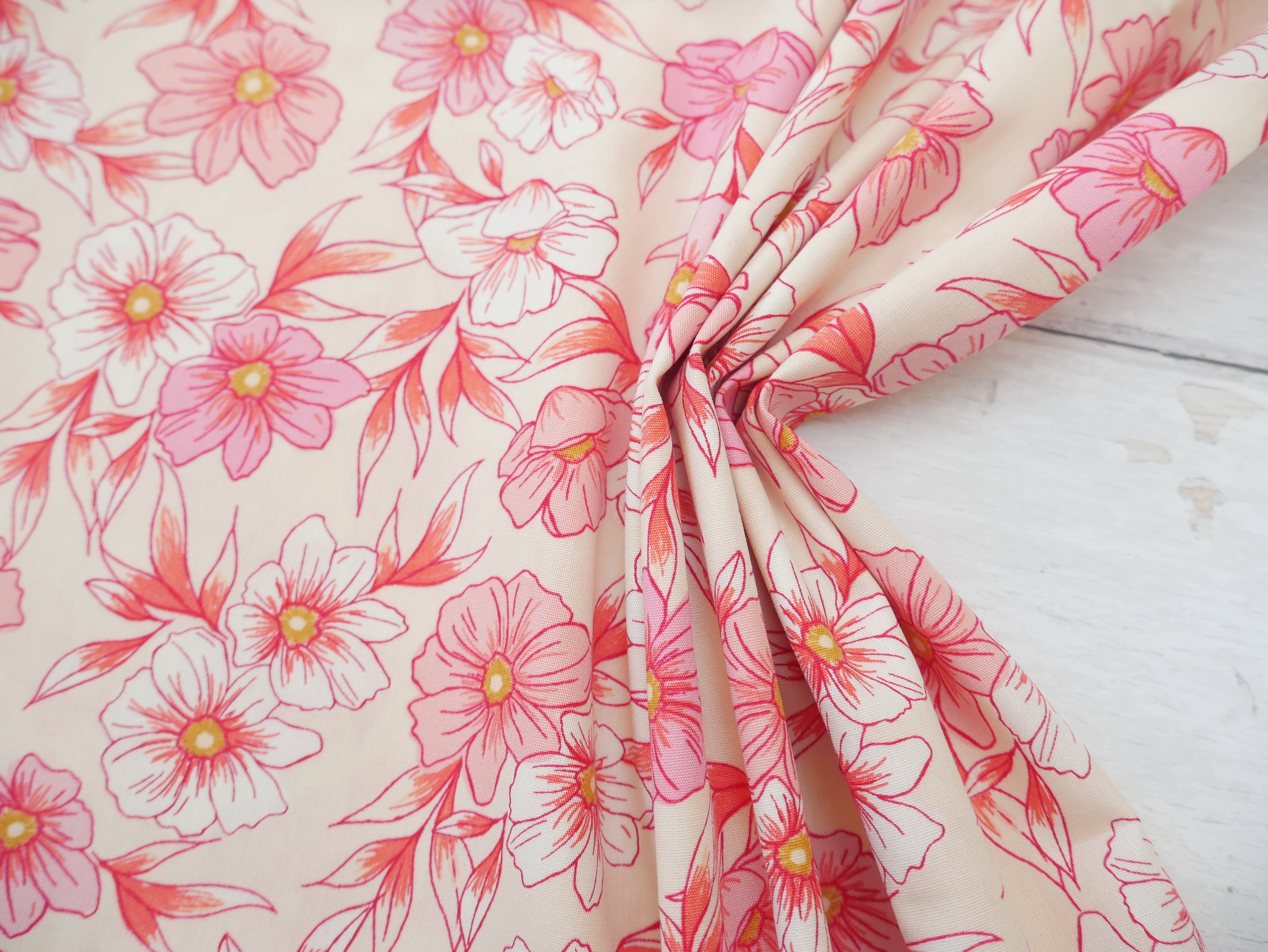 Art Gallery Fabrics Tinted Blooms Blush from Bloomcore-Cotton Fabric-Flying Bobbins Haberdashery