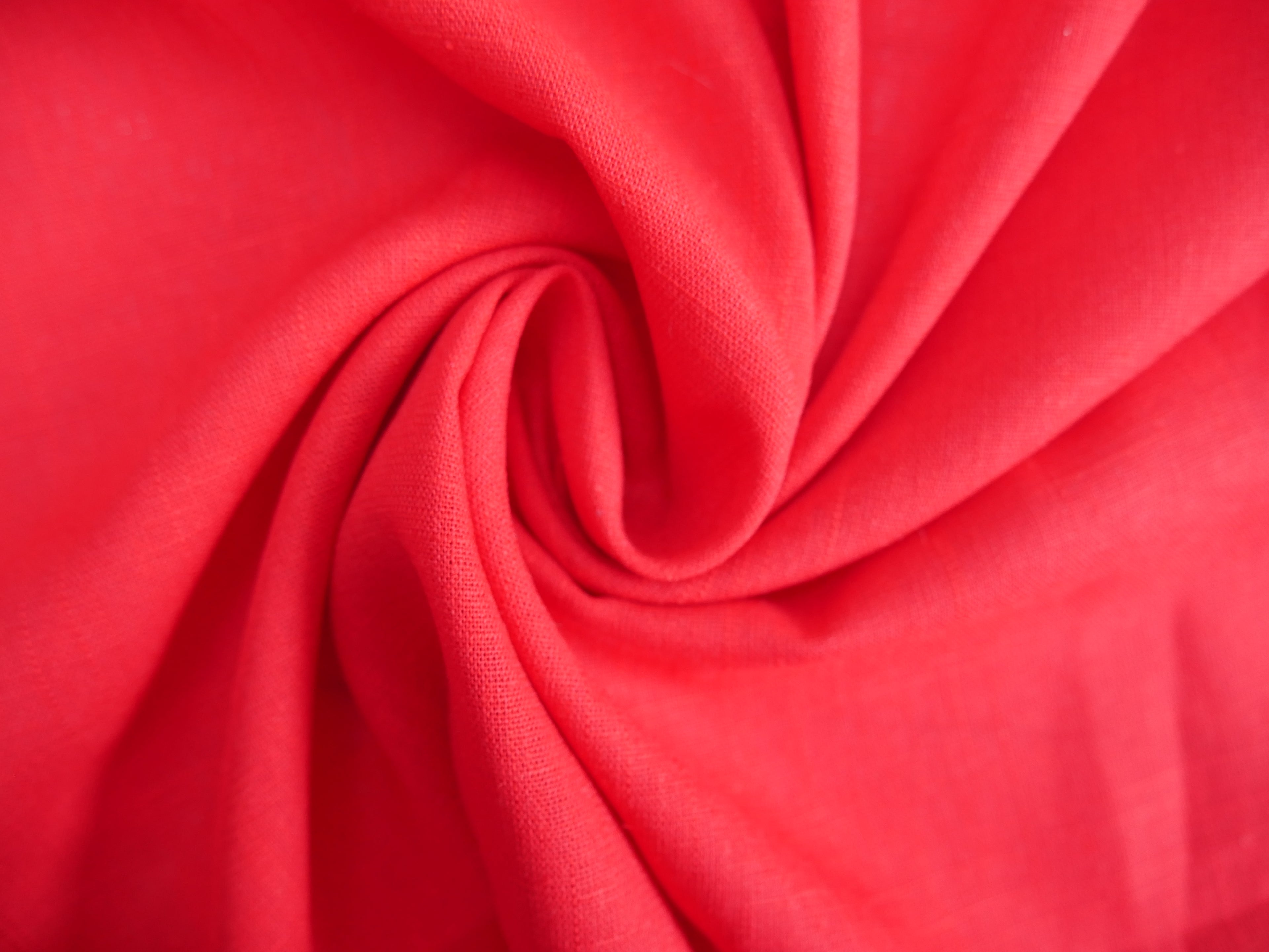 Linen Viscose in Red-Fabric-Flying Bobbins Haberdashery