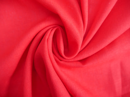 Linen Viscose in Red-Fabric-Flying Bobbins Haberdashery