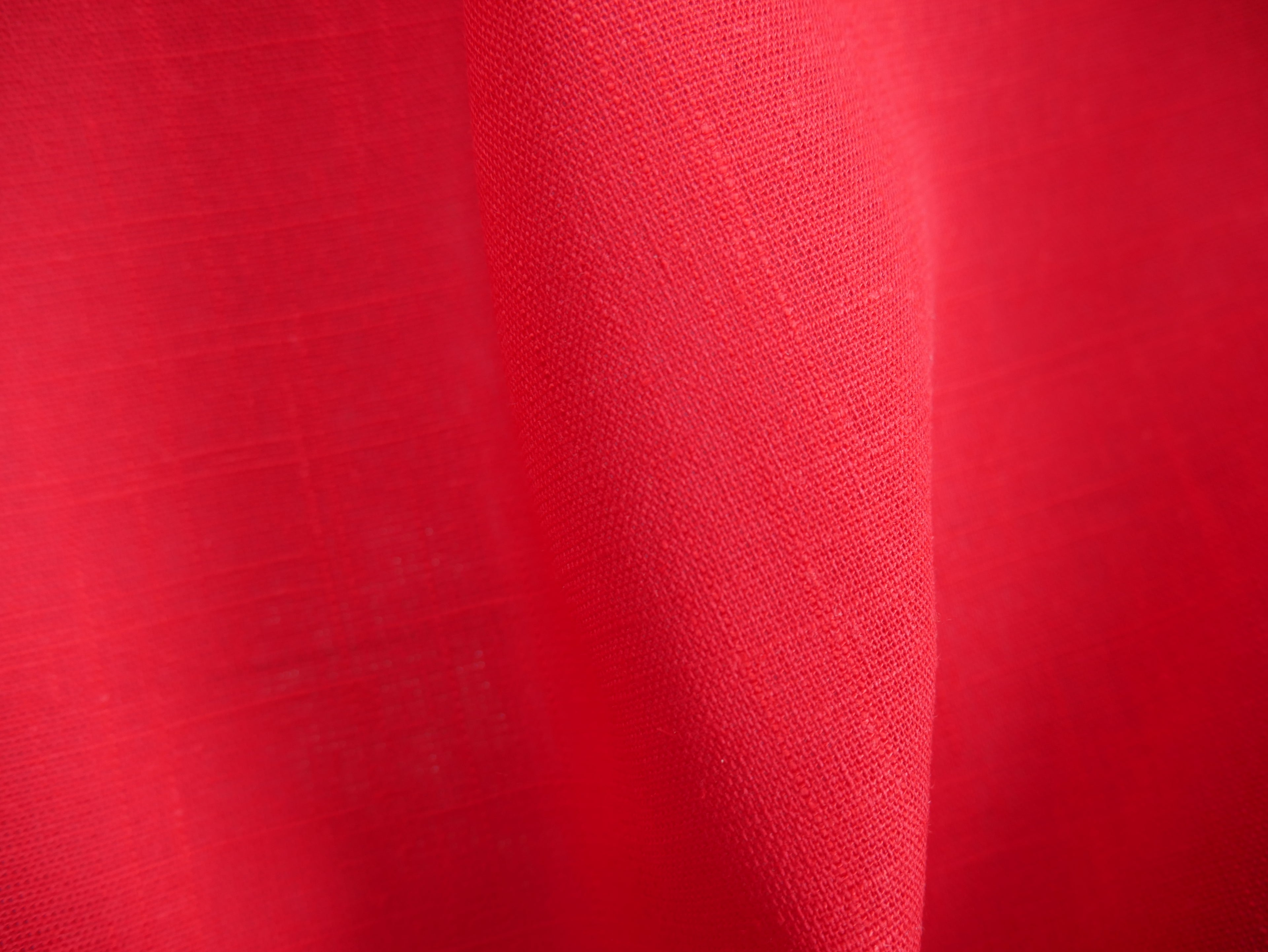 Linen Viscose in Red-Fabric-Flying Bobbins Haberdashery