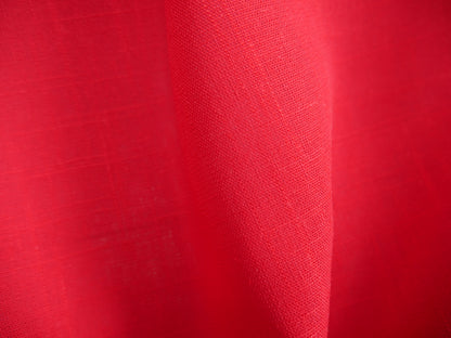 Linen Viscose in Red-Fabric-Flying Bobbins Haberdashery