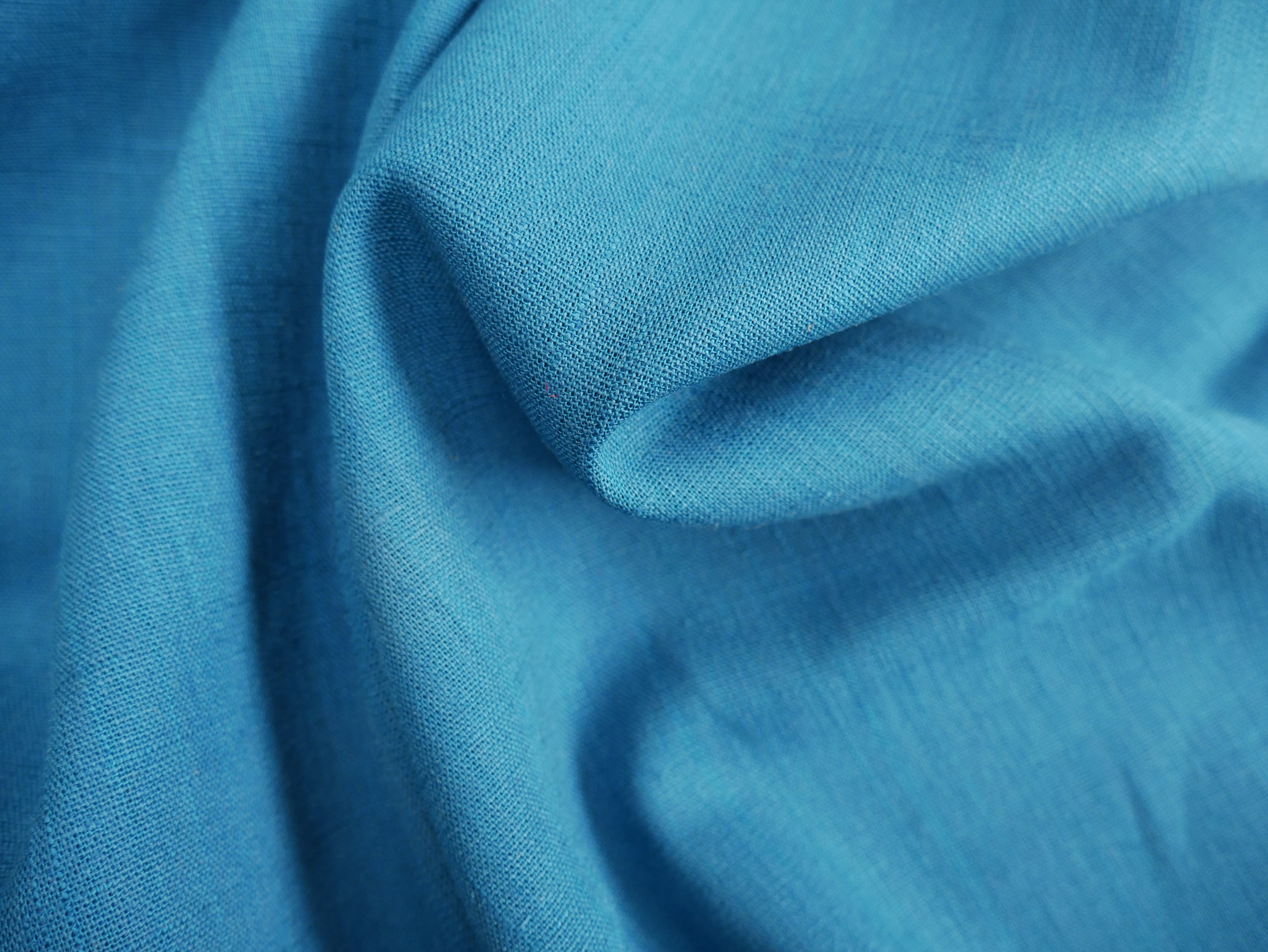 Linen Viscose in Peacock-Fabric-Flying Bobbins Haberdashery