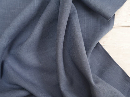 Linen Viscose in Denim Blue-Fabric-Flying Bobbins Haberdashery