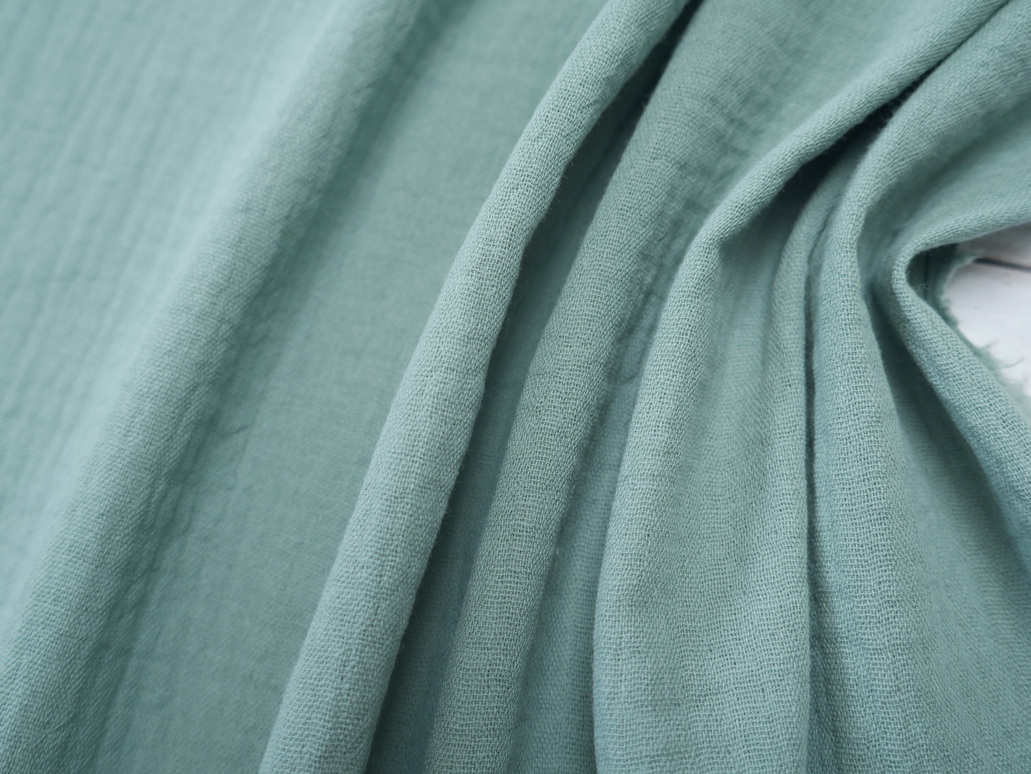 Soft Cotton Double Gauze in Aquamarine-Cotton Fabric-Flying Bobbins Haberdashery