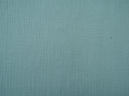 Soft Cotton Double Gauze in Aquamarine-Cotton Fabric-Flying Bobbins Haberdashery