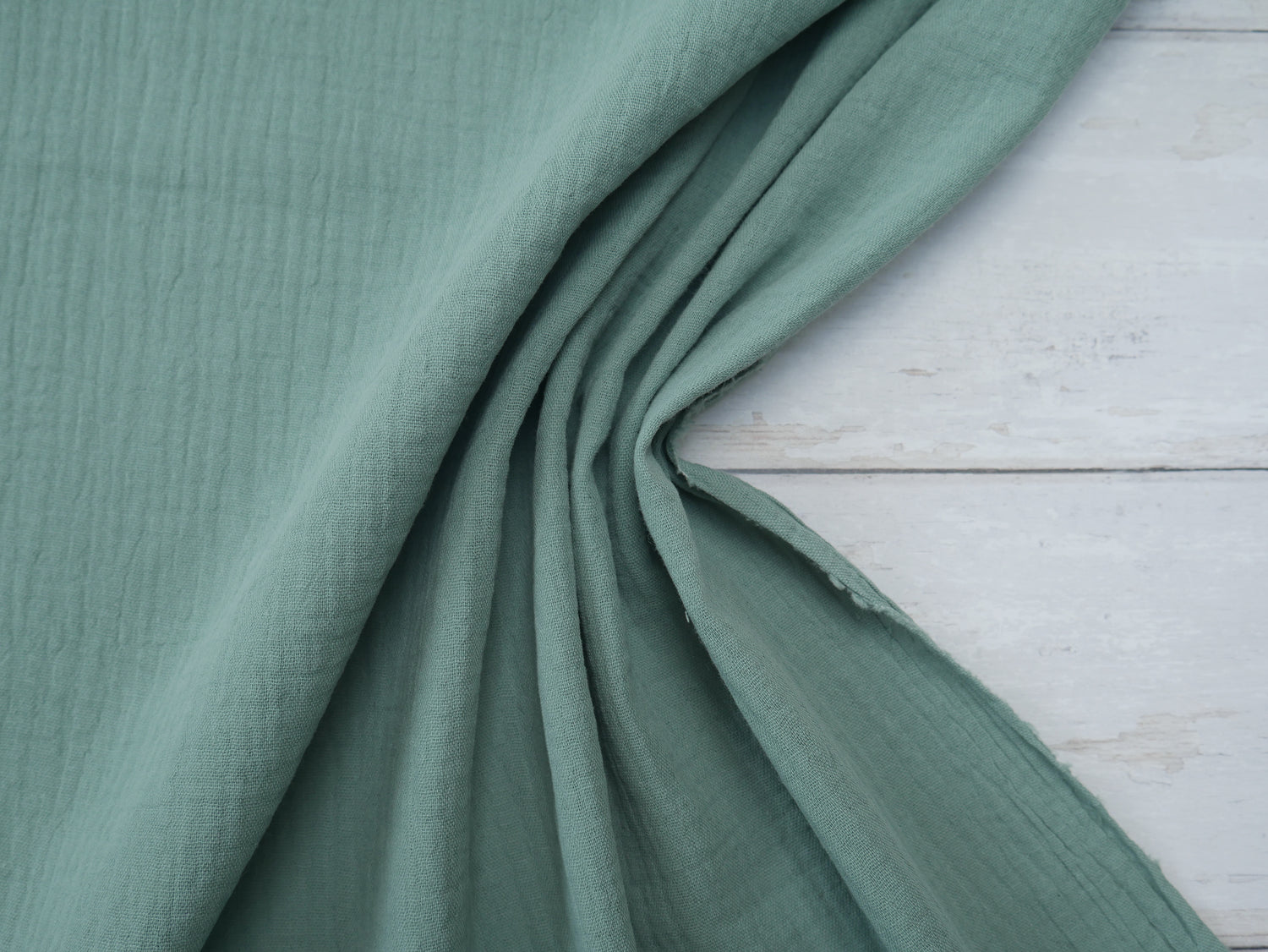 Soft Cotton Double Gauze in Aquamarine-Cotton Fabric-Flying Bobbins Haberdashery