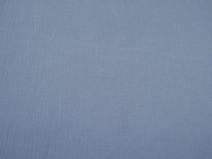 Soft Cotton Double Gauze in Denim Blue-Cotton Fabric-Flying Bobbins Haberdashery