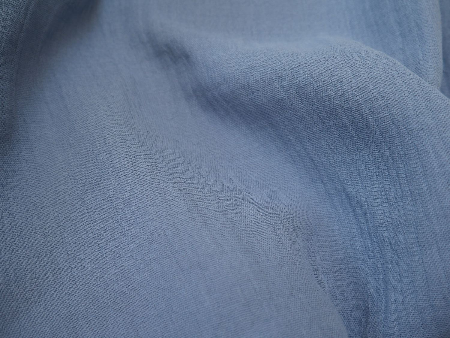 Soft Cotton Double Gauze in Denim Blue-Cotton Fabric-Flying Bobbins Haberdashery