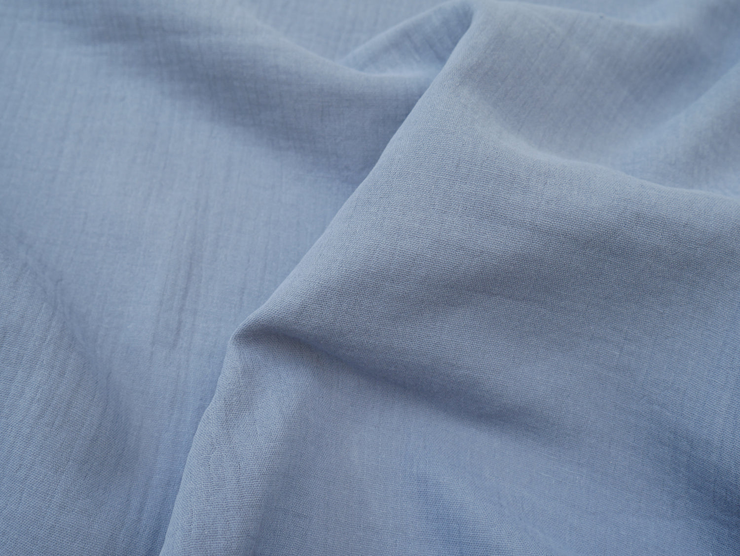 Soft Cotton Double Gauze in Denim Blue-Cotton Fabric-Flying Bobbins Haberdashery