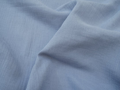 Soft Cotton Double Gauze in Denim Blue-Cotton Fabric-Flying Bobbins Haberdashery