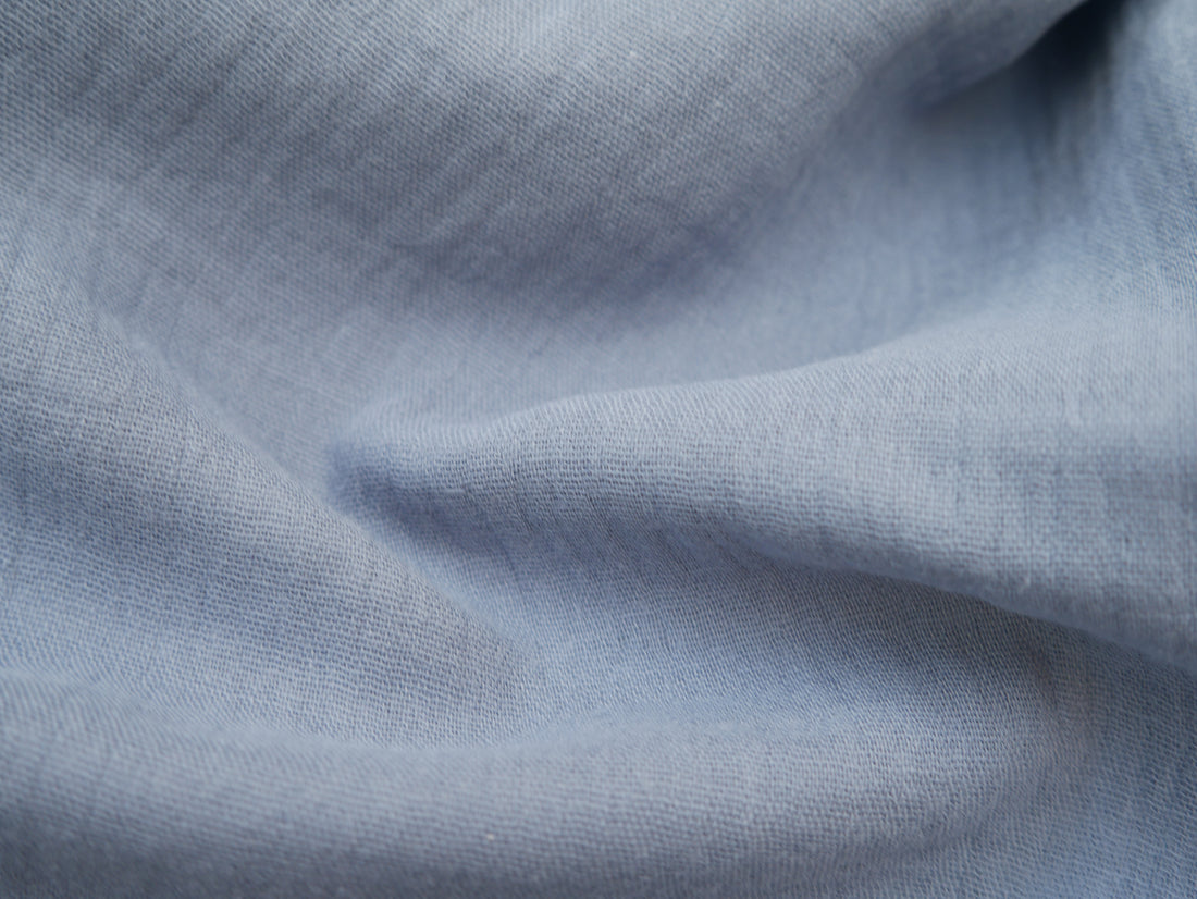 Soft Cotton Double Gauze in Denim Blue-Cotton Fabric-Flying Bobbins Haberdashery