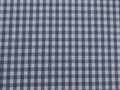 Cotton Check 1cm Gingham in Soft Blue-Cotton Fabric-Flying Bobbins Haberdashery