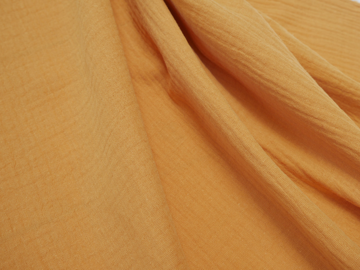 Soft Cotton Double Gauze in Sunshine-Cotton Fabric-Flying Bobbins Haberdashery