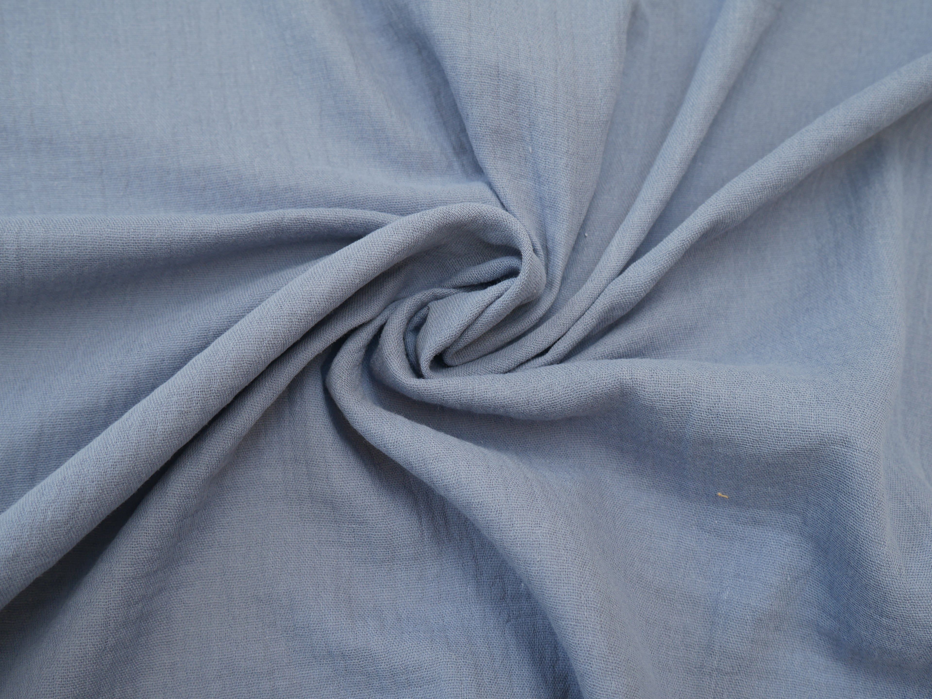 Soft Cotton Double Gauze in Denim Blue-Cotton Fabric-Flying Bobbins Haberdashery