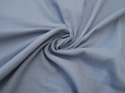 Soft Cotton Double Gauze in Denim Blue-Cotton Fabric-Flying Bobbins Haberdashery