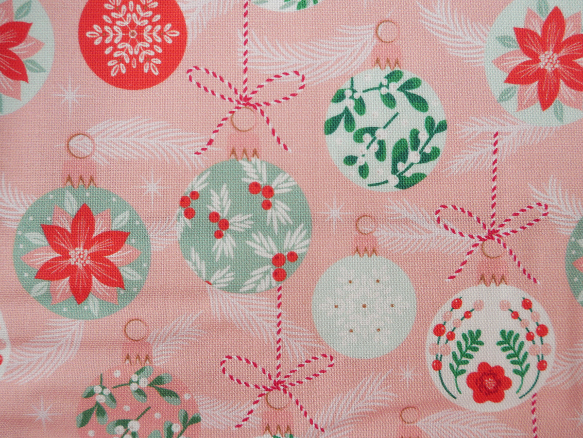 Baubles &amp; Bows Printed Cotton, Pretty Baubles, £7.80 p/m-Cotton Fabric-Flying Bobbins Haberdashery