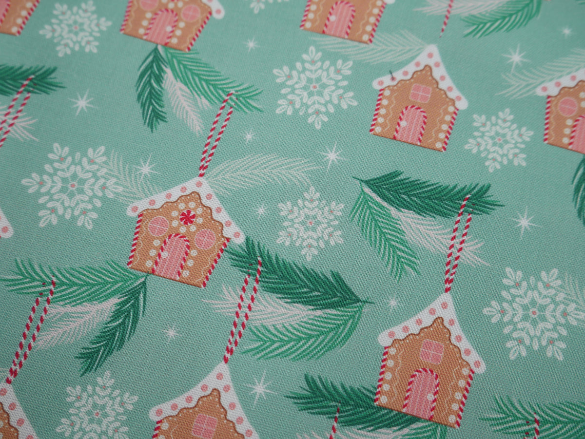 Baubles &amp; Bows Printed Cotton, Little Houses, £7.80 p/m-Cotton Fabric-Flying Bobbins Haberdashery