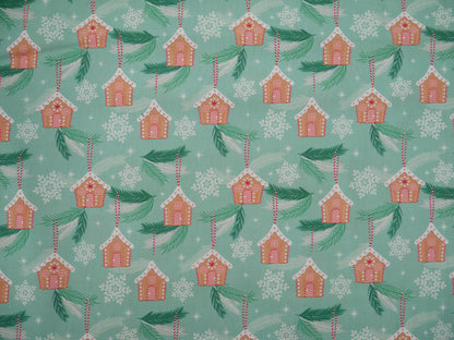 Baubles &amp; Bows Printed Cotton, Little Houses, £7.80 p/m-Cotton Fabric-Flying Bobbins Haberdashery