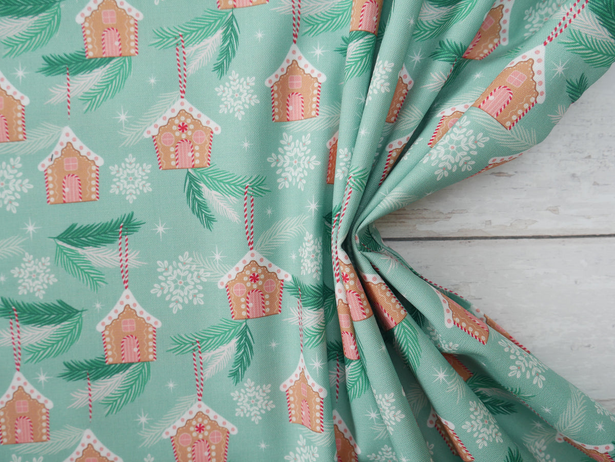 Baubles &amp; Bows Printed Cotton, Little Houses, £7.80 p/m-Cotton Fabric-Flying Bobbins Haberdashery