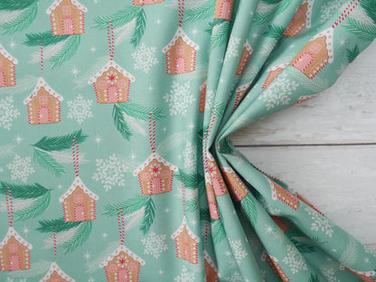 Baubles &amp; Bows Printed Cotton, Little Houses, £7.80 p/m-Cotton Fabric-Flying Bobbins Haberdashery