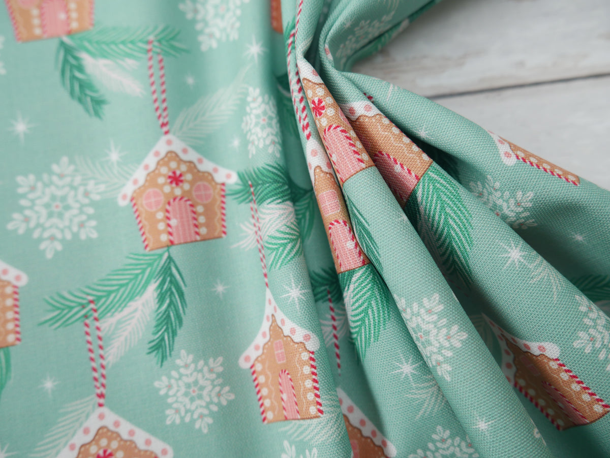 Baubles &amp; Bows Printed Cotton, Little Houses, £7.80 p/m-Cotton Fabric-Flying Bobbins Haberdashery