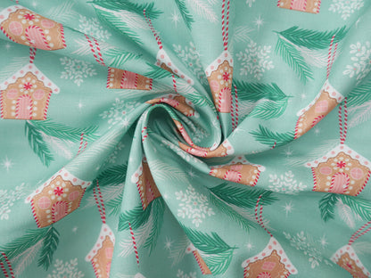 Baubles &amp; Bows Printed Cotton, Little Houses, £7.80 p/m-Cotton Fabric-Flying Bobbins Haberdashery
