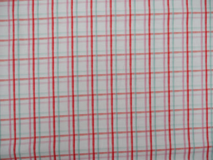 Baubles &amp; Bows Printed Cotton, Watercolour Check, £7.80 p/m-Cotton Fabric-Flying Bobbins Haberdashery