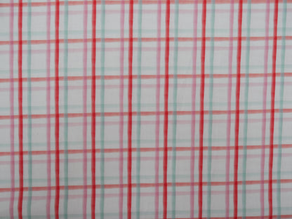 Baubles &amp; Bows Printed Cotton, Watercolour Check, £7.80 p/m-Cotton Fabric-Flying Bobbins Haberdashery