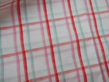 Baubles &amp; Bows Printed Cotton, Watercolour Check, £7.80 p/m-Cotton Fabric-Flying Bobbins Haberdashery