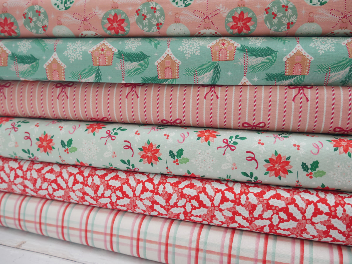 Baubles &amp; Bows Printed Cotton, Pretty Baubles, £7.80 p/m-Cotton Fabric-Flying Bobbins Haberdashery