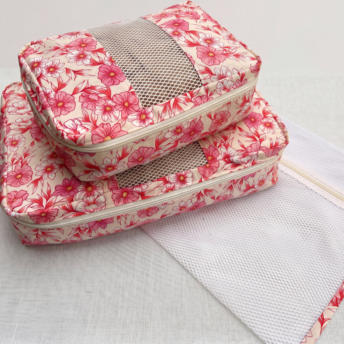 Packing Cube Kit - Blooms in Blush-Sewing Kit-Flying Bobbins Haberdashery