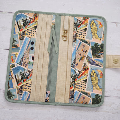 Travel Wallet - Wish You Were Here-Sewing Kit-Flying Bobbins Haberdashery