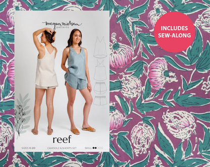 Reef Pyjamas Kit - Block Floral-Sewing Kit-Flying Bobbins Haberdashery