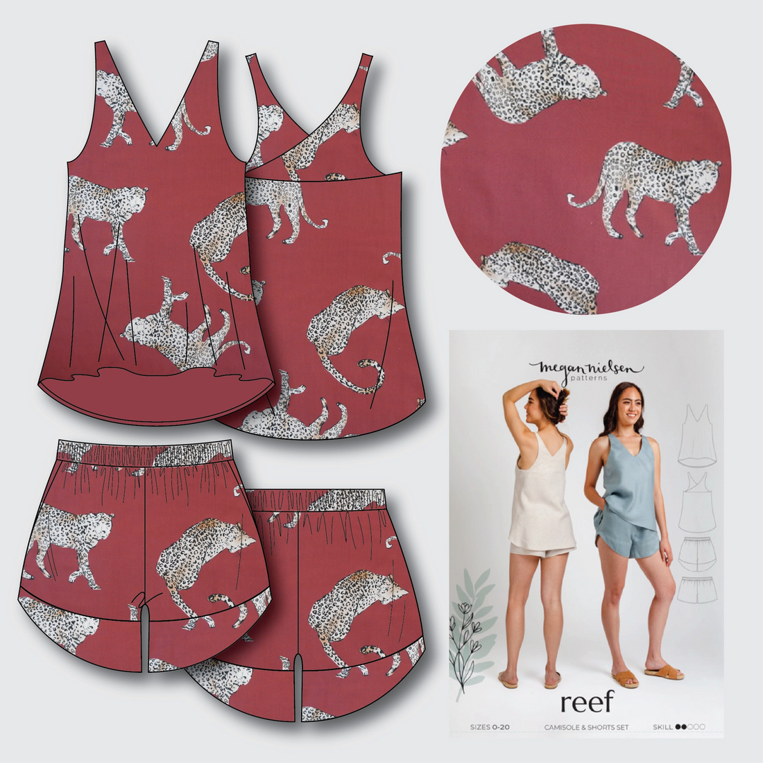 Reef Pyjamas Kit - On The Prowl-Sewing Kit-Flying Bobbins Haberdashery